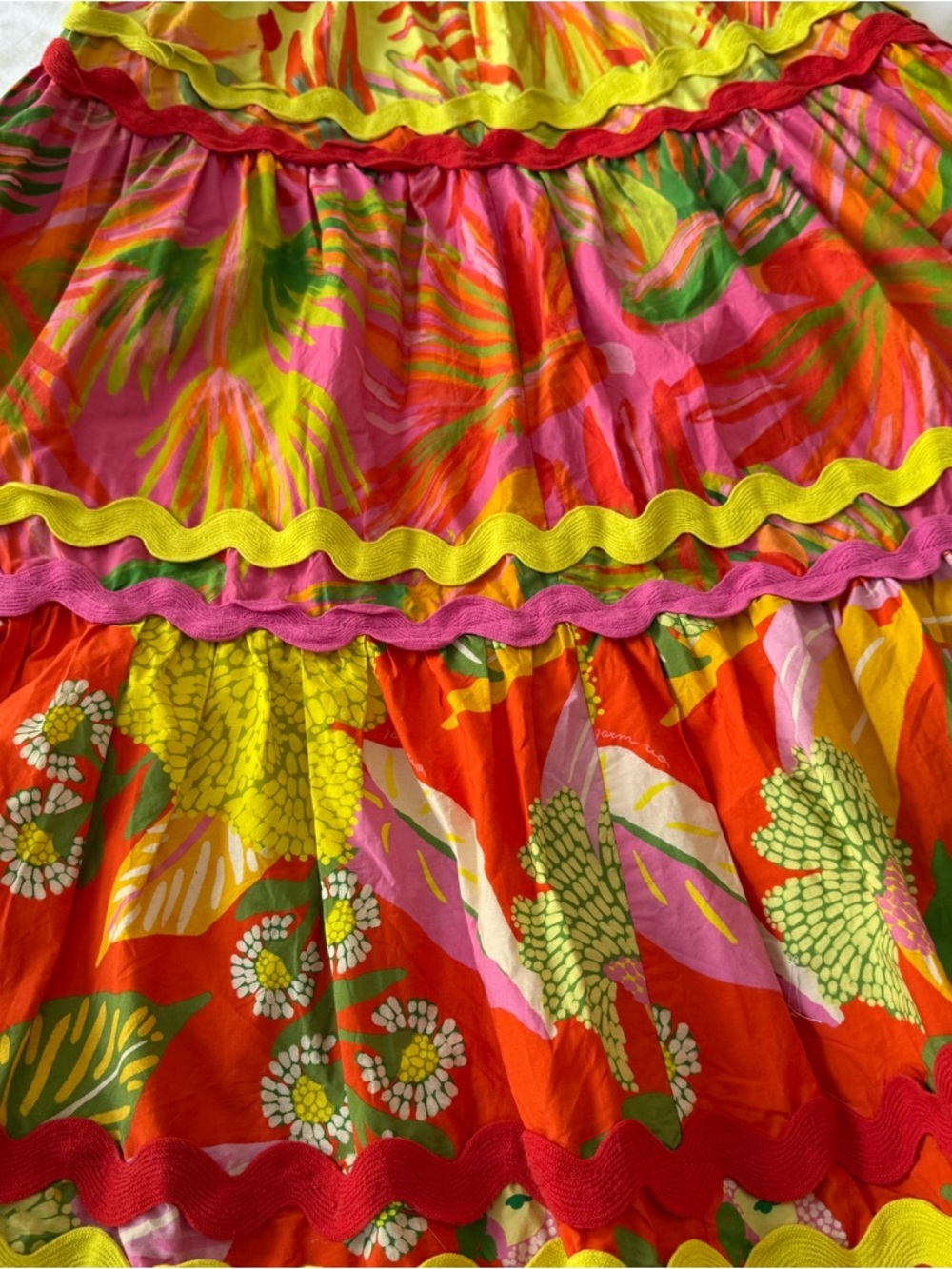Farm Rio Mixed Prints One-Shoulder Dress Size XS - Picture 10 of 13